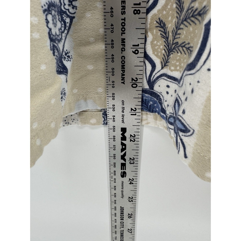 Hawaiian Shirt Men's Size S Relaxed Fit Beige Blue Floral Tropical Beach Aloha - Picture 4 of 5